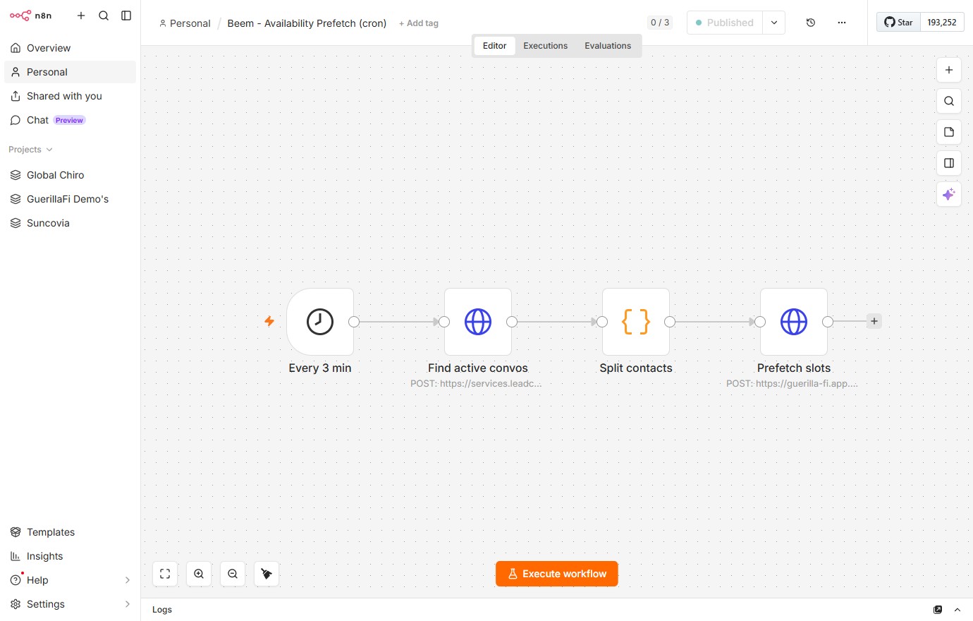 Beem - Availability Prefetch (cron) n8n canvas